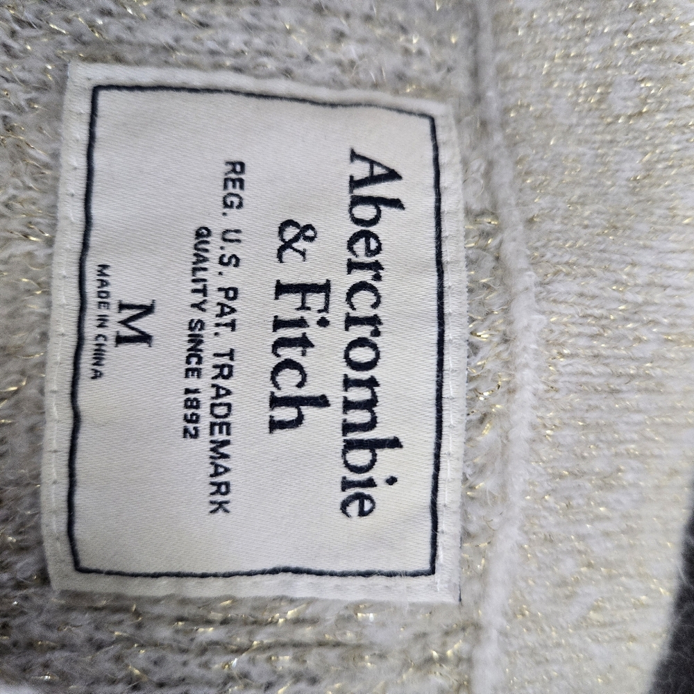 2 for $20 Abercrombie gold metallic sweater with side zipper accent - Picture 6 of 7